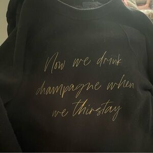 SMP Notorious BIG famous lyrics Black sweatshirt with Gold Script Women Large